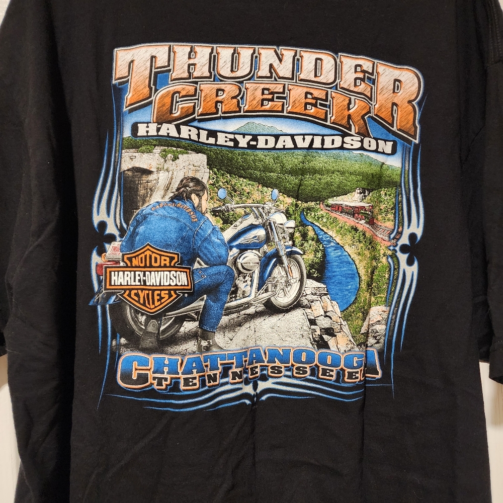 Harley-Davidson Thunder Creek Chatanooga Tennessee Short Sleeve Black Tshirt